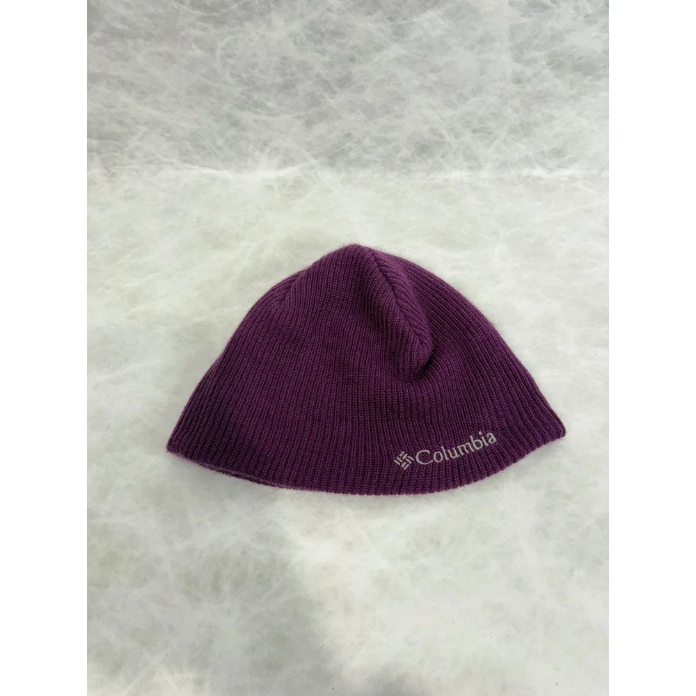 Columbia Youth Purple Ribbed Knit Beanie Hat‎ CY9244 One Size OS